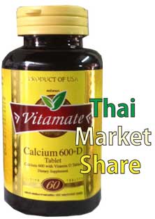 รูปภาพของ Vitamate Calcium 600+D 60เม็ด